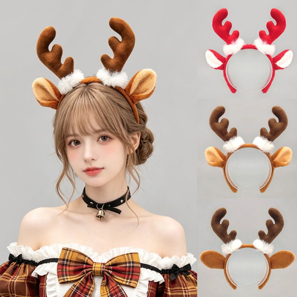 Reindeer Antlers Headband - إكسسوار شعر كرتوني لطيف على شكل