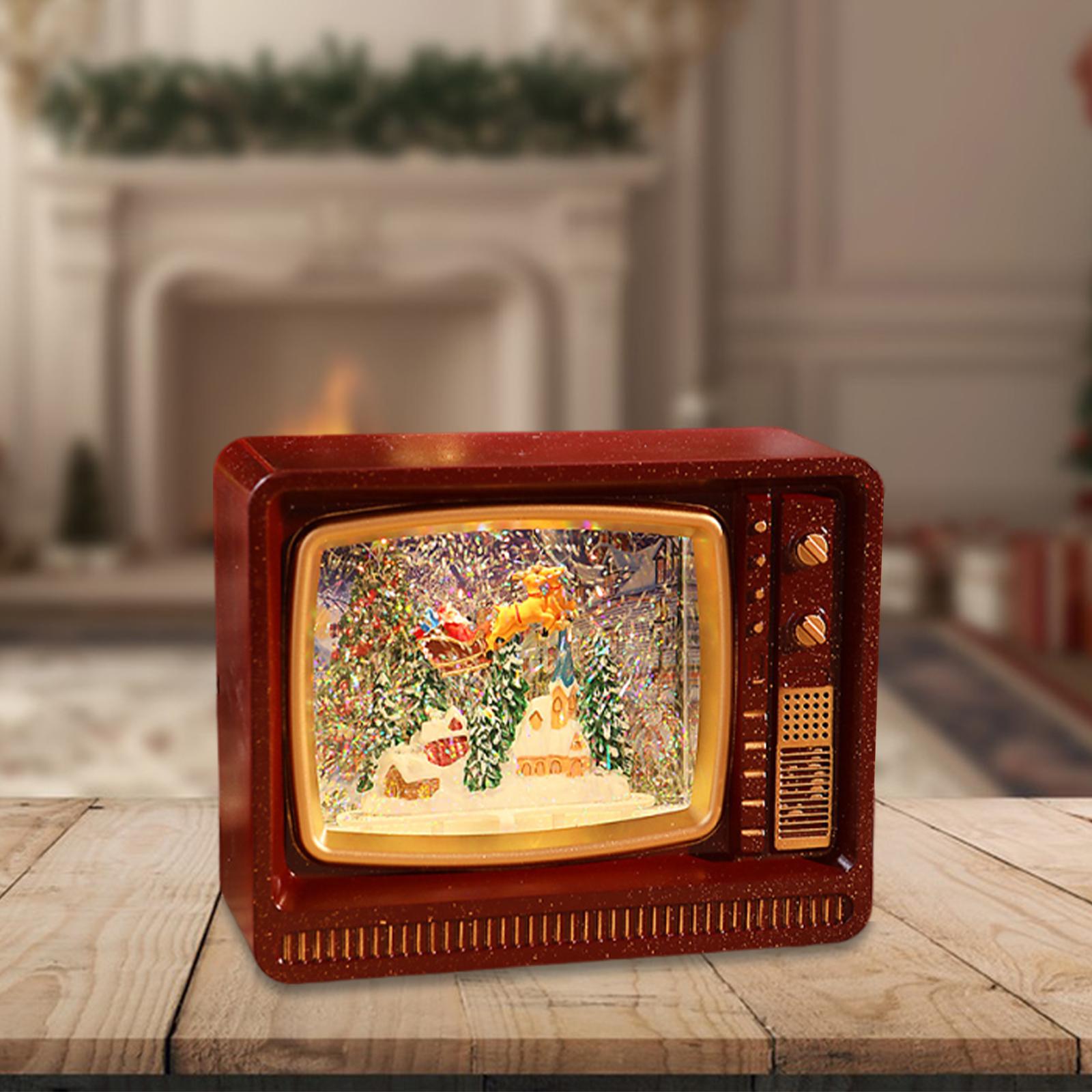 Snow Globe Musical - فانوس موسيقي على شكل تلفاز كزينة