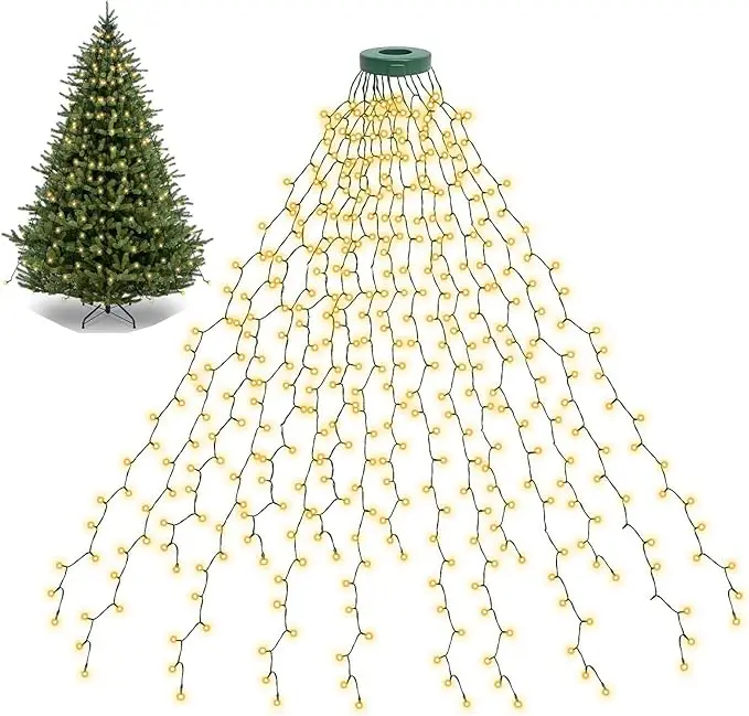 Star Tree Topper - Led أضواء شجرة عيد الميلاد السنة