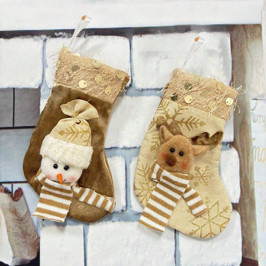 3 قطع من جوارب زينة عيد الميلا - مراجعة Christmas Stocking Hanging وسعره