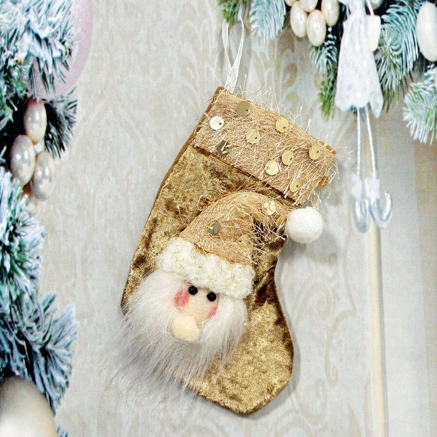 3 قطع من جوارب زينة عيد الميلا - مراجعة Christmas Stocking Hanging وسعره