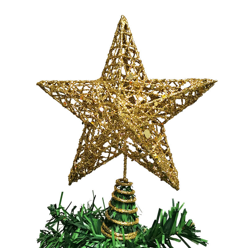 1 قطعة 15*20 سنتيمتر الذهب بري - مراجعة Star Tree Topper وسعره