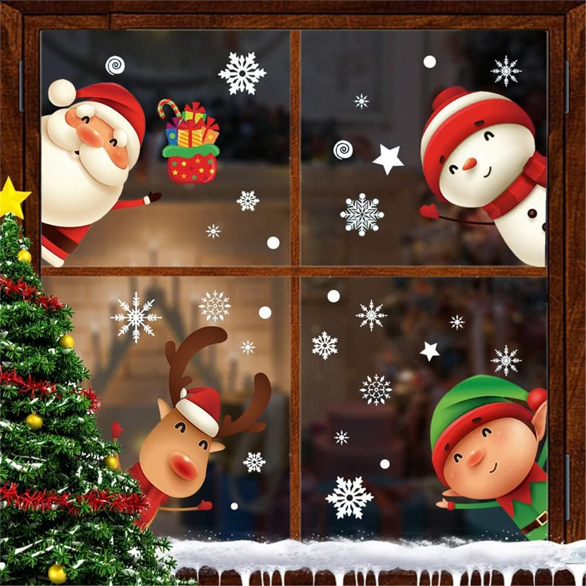وصول جديد: 80 قطعة من ملصقات ن - مراجعة Snowflake Window Decal وسعره