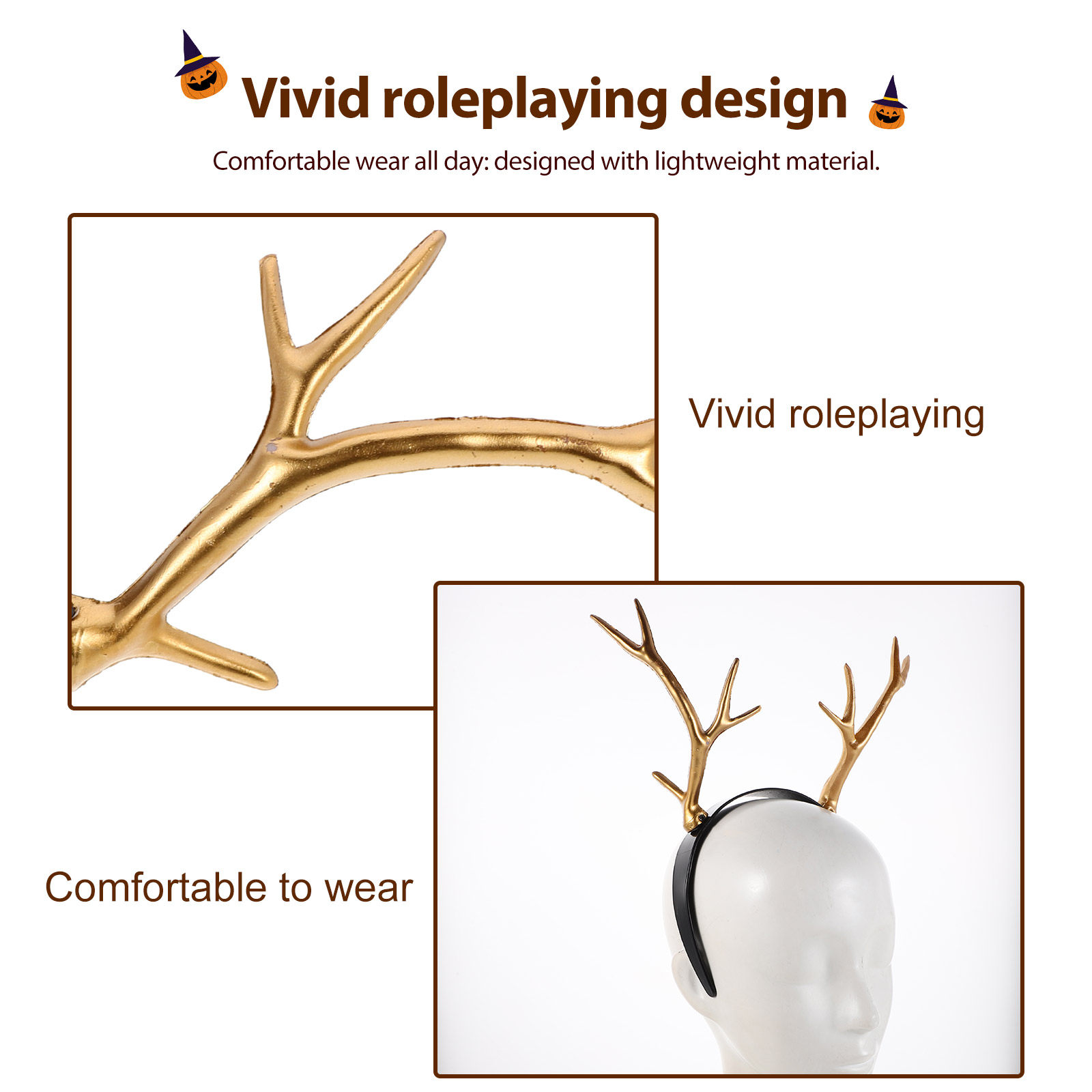 قطعتان من عصابات الرأس الخاصة  - مراجعة Reindeer Antlers Headband وسعره