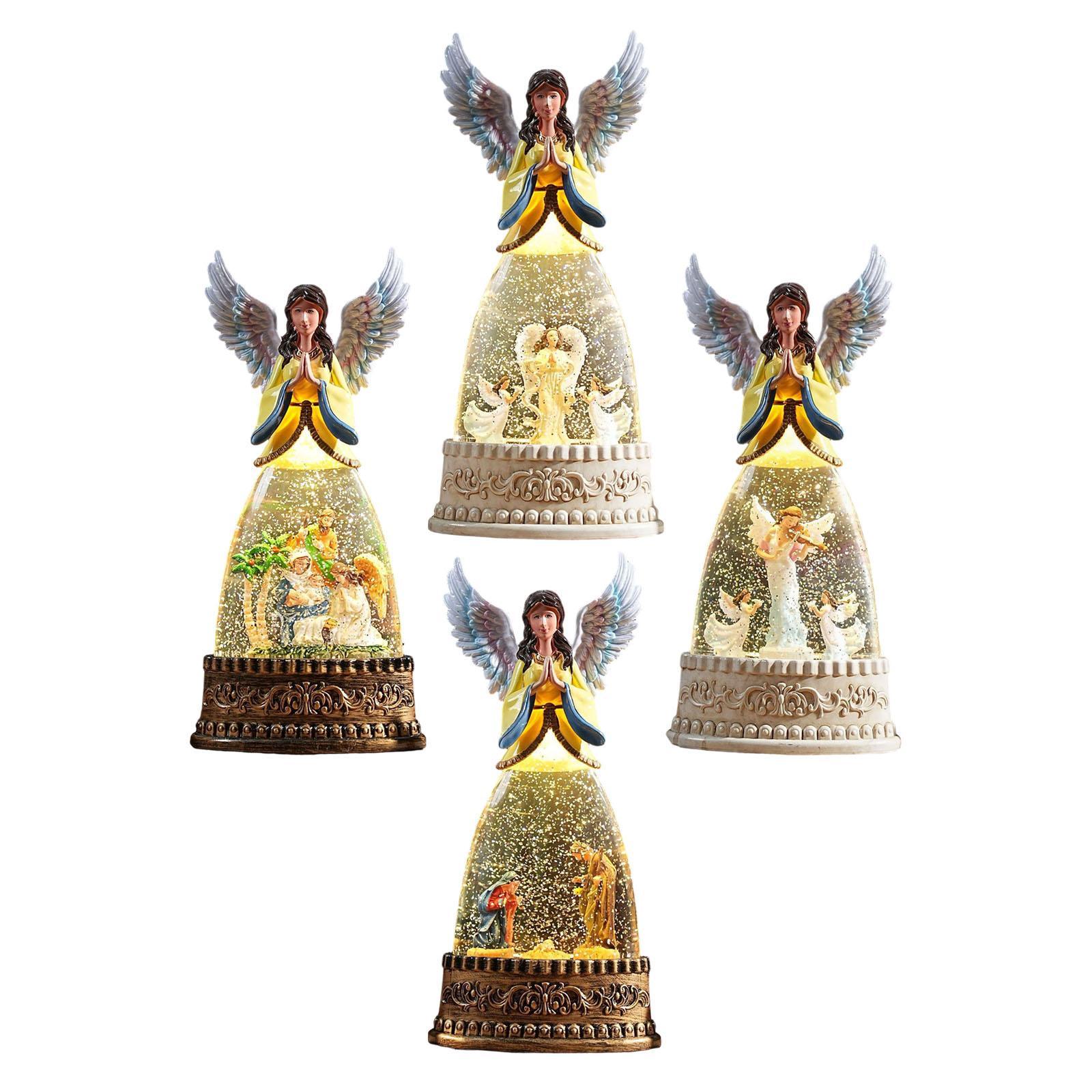 مضاءة الملاك تمثال سنو غلوب صن - مراجعة Snow Globe Musical وسعره