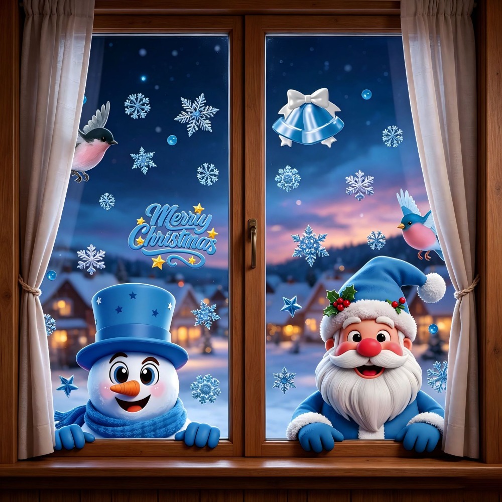 ملصقات نوافذ عيد الميلاد، رجل  - مراجعة Snowflake Window Decal وسعره