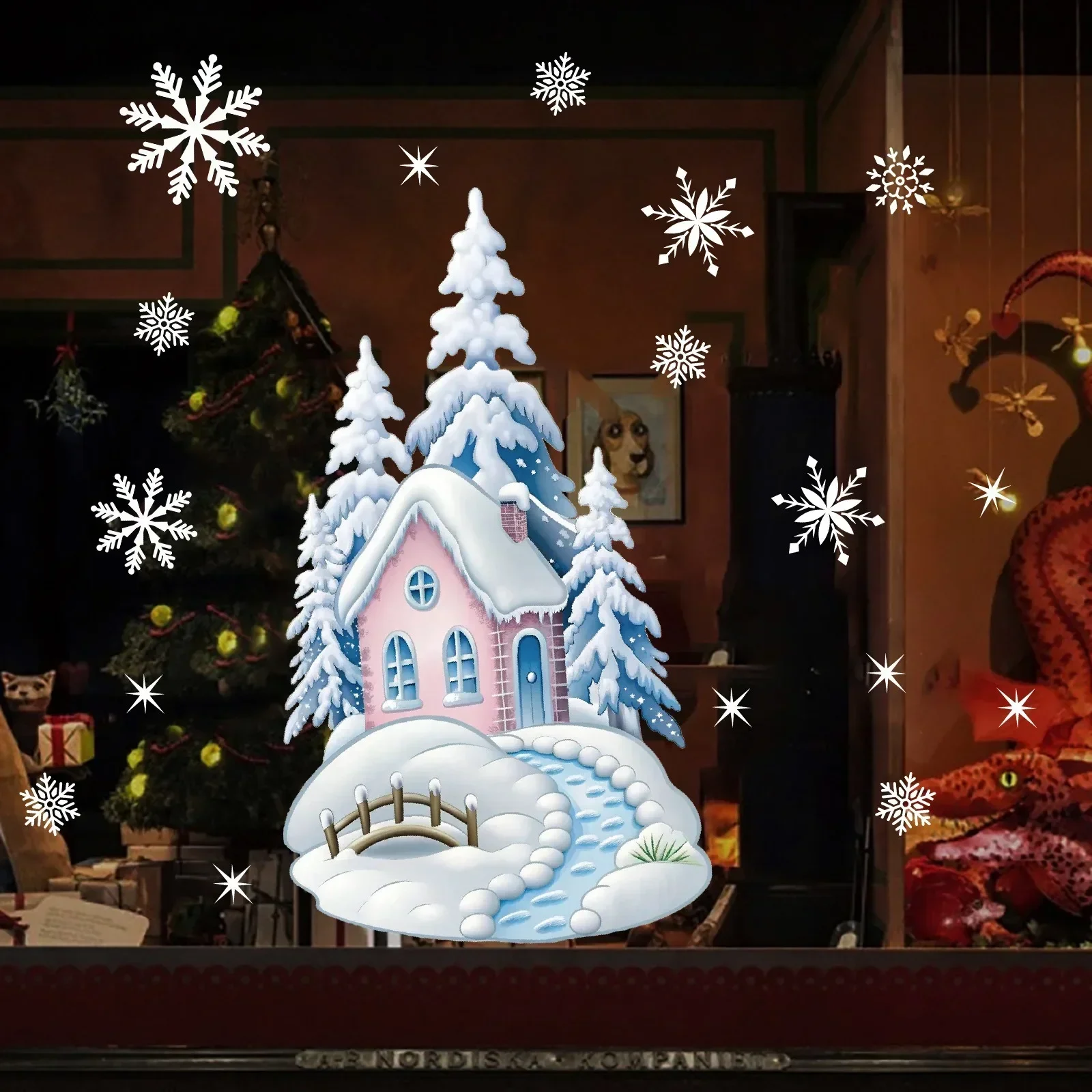 ملصقات زجاجية لعيد الميلاد، تص - مراجعة Snowflake Window Decal وسعره