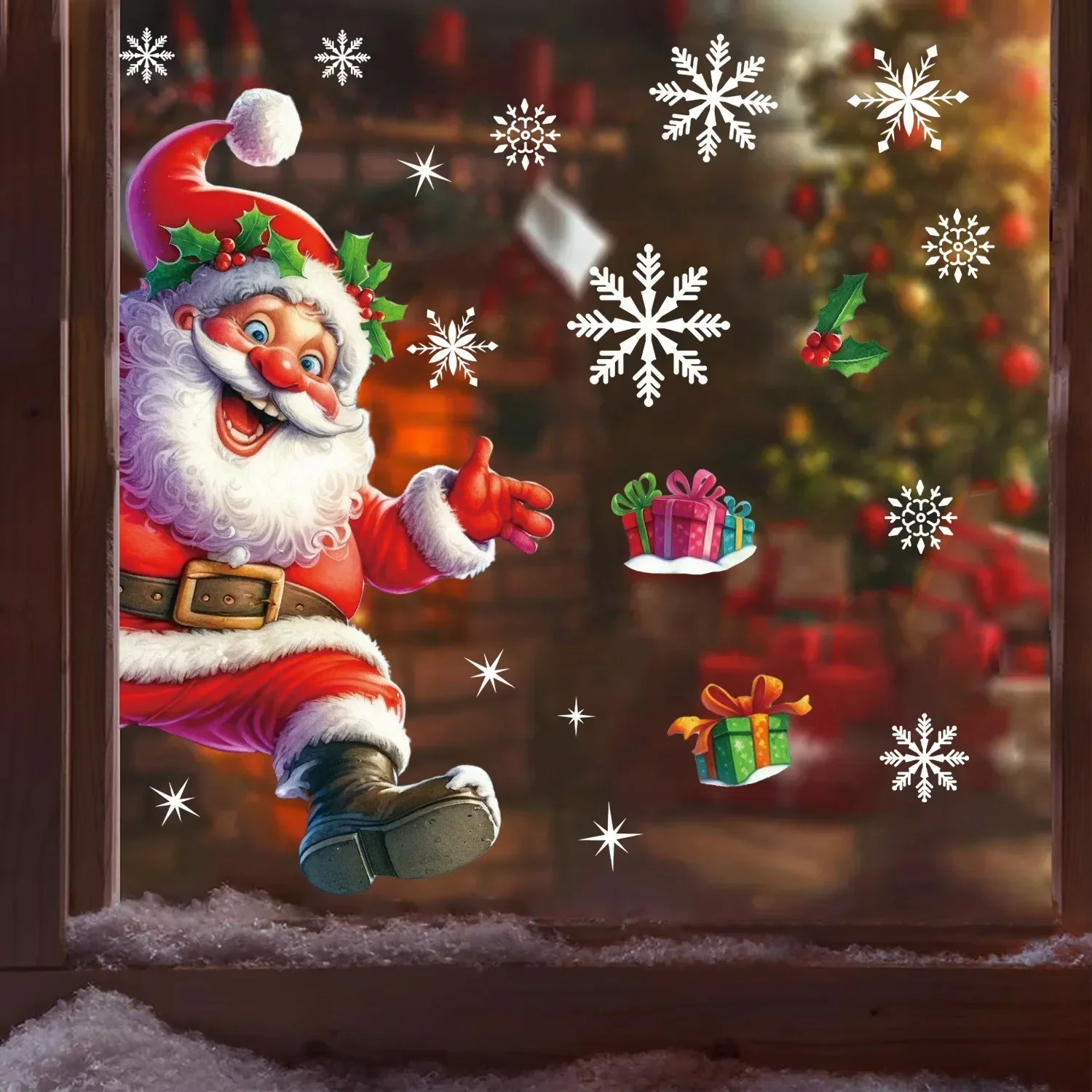 ملصقات زجاجية لعيد الميلاد، تص - مراجعة Snowflake Window Decal وسعره