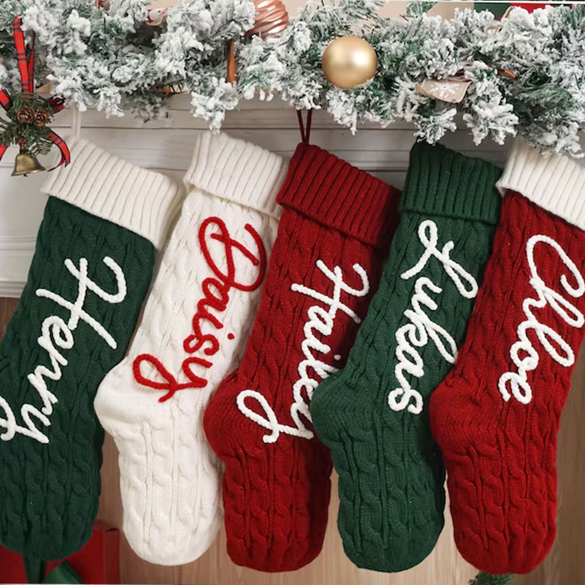 جوارب زينة عيد الميلاد، مزينة  - مراجعة Christmas Stocking Hanging وسعره